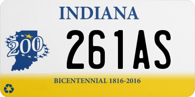 IN license plate 261AS