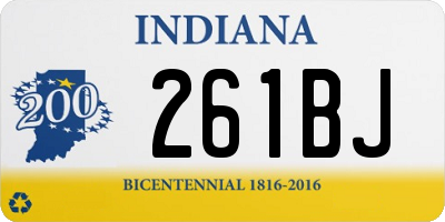 IN license plate 261BJ