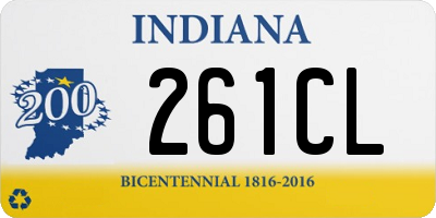 IN license plate 261CL