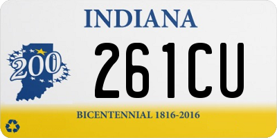 IN license plate 261CU