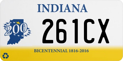 IN license plate 261CX