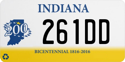 IN license plate 261DD