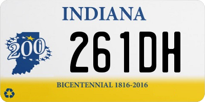 IN license plate 261DH