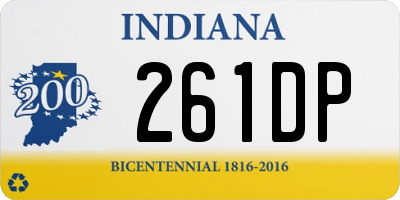 IN license plate 261DP