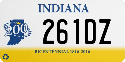 IN license plate 261DZ