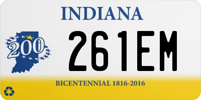 IN license plate 261EM