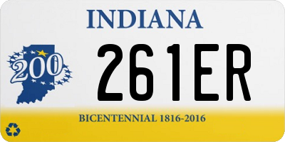 IN license plate 261ER