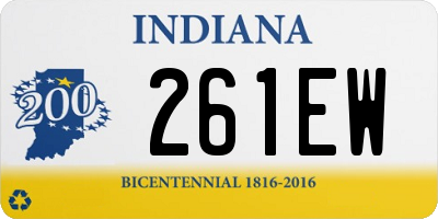 IN license plate 261EW