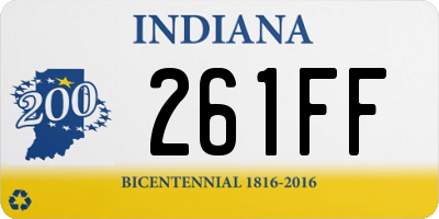 IN license plate 261FF