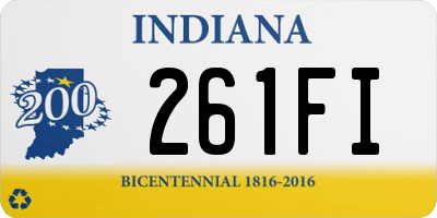 IN license plate 261FI