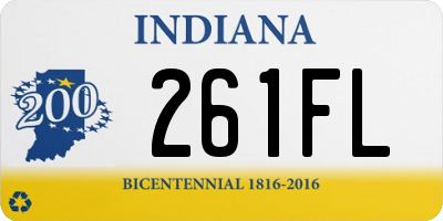 IN license plate 261FL