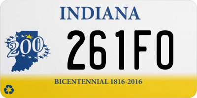 IN license plate 261FO