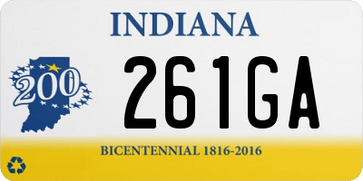 IN license plate 261GA