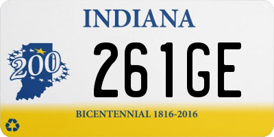 IN license plate 261GE