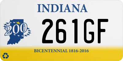 IN license plate 261GF