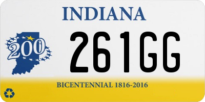 IN license plate 261GG