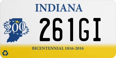 IN license plate 261GI