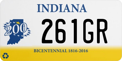 IN license plate 261GR