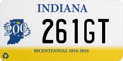 IN license plate 261GT