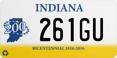 IN license plate 261GU