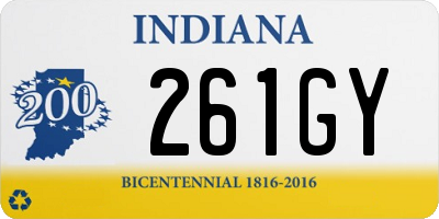 IN license plate 261GY