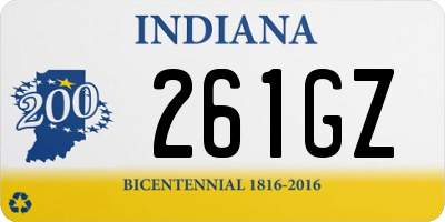 IN license plate 261GZ