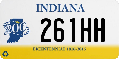 IN license plate 261HH