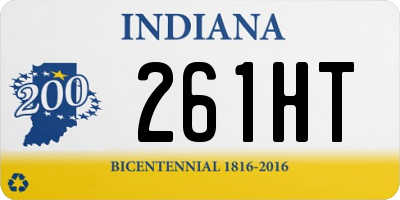 IN license plate 261HT