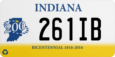 IN license plate 261IB