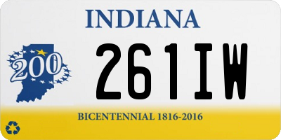 IN license plate 261IW