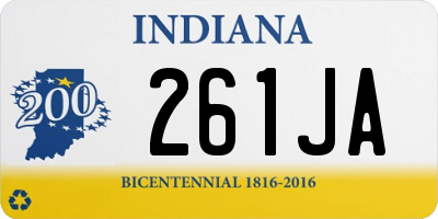 IN license plate 261JA