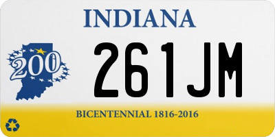 IN license plate 261JM