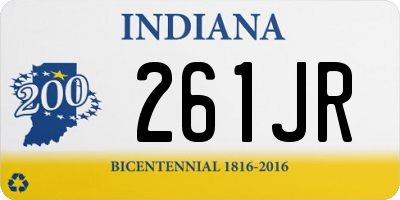 IN license plate 261JR