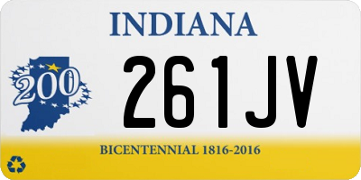 IN license plate 261JV