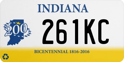 IN license plate 261KC