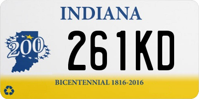 IN license plate 261KD