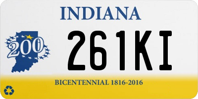 IN license plate 261KI