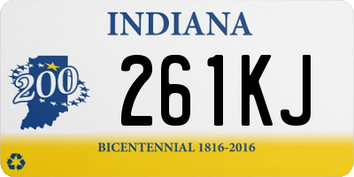 IN license plate 261KJ