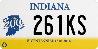 IN license plate 261KS