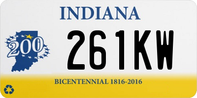 IN license plate 261KW