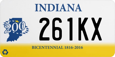 IN license plate 261KX