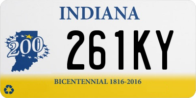 IN license plate 261KY