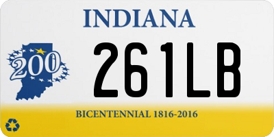 IN license plate 261LB