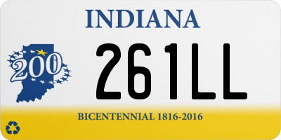 IN license plate 261LL