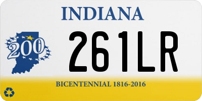 IN license plate 261LR