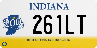 IN license plate 261LT