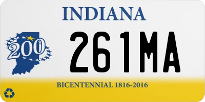 IN license plate 261MA