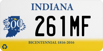 IN license plate 261MF