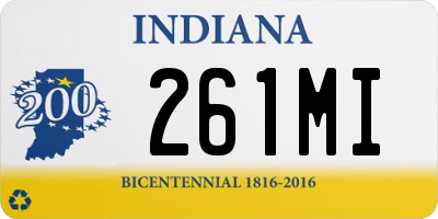 IN license plate 261MI