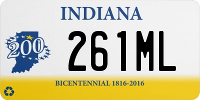 IN license plate 261ML